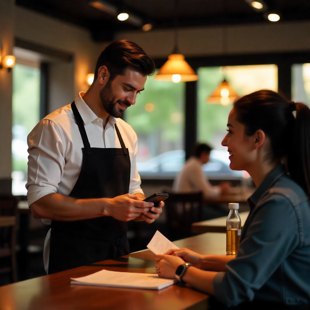 Traditional ordering with a waiter